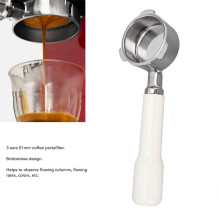 51mm 3 Ears Coffee Bottomless Portafilter Wood Handle for Dedica Ec680 Ec685 Replacement Filter Basket Barista