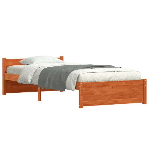 VidaXL vidaXL Bed Frame Wax Brown 205.5 x 105.5 x 51 cm Solid Pine Wood 2