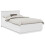 VidaXL vidaXL Bed Frame with Headboard White 135 x 190 cm Engineered Wood 2