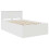 VidaXL vidaXL Bed Frame with Headboard White 135 x 190 cm Engineered Wood 3