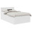 VidaXL vidaXL Bed Frame with Headboard White 135 x 190 cm Engineered Wood 4