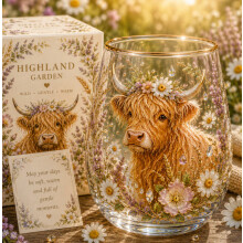 (HighlandCow) Sweetness, HoneyBee Garden Glass Tea Cup