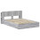 VidaXL vidaXL Bed Frame with Storage Grey Sonoma 150 x 200 cm Engineered Wood 2