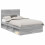 VidaXL vidaXL Bed Frame with Drawer Grey Sonoma 120 x 190 cm Solid Pine Wood 5