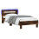 VidaXL vidaXL Bed Frame with LED Smoked Oak 80 x 200 cm Engineered Wood 2