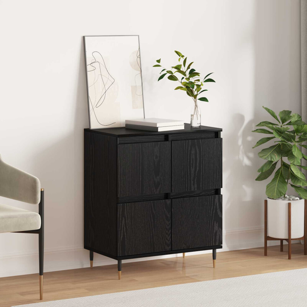 Vidaxl Sideboard Black Oak 60 X 35 X 70 Cm