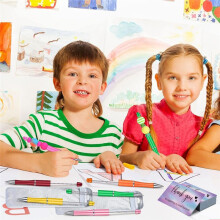 Kit de 150 Stylos à Perles, Stylos à Bille en Plastique de Couleurs, Cartes de Remerciement en Aluminium en Vrac pour le Bureau et L'éCole