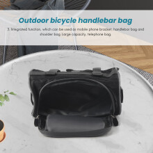 Outdoor Bicycle Handlebar Bag Mountain Bike Press Screen Mobile Phone Bag Outdoor 5L Multifunctional Portable Waterproof Bag Road Bike Front Tube