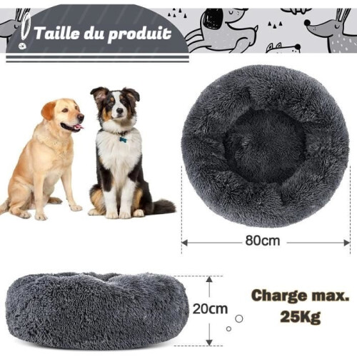 Dog Basket - MAGICFOX - Round - Removable - Washable - 80cm - Comfortable 1