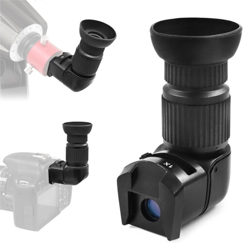 1X/2.5X Magnification Right Angle Viewfinder with 6 Mounting Adapters for DSLR Camera 1