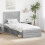 VidaXL vidaXL Bed Frame with Drawer Grey Sonoma 75 x 190 cm Solid Pine Wood 1