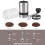 Manual Coffee Grinder - Hand Coffee Mill with Ceramic Burrs 6 Adjustable Settings - Portable Hand Crank (Straight) 6