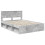VidaXL vidaXL Bed Frame Concerte Grey 135 x 190 cm Solid Pine Wood 4