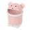 2X  Cute Desktop Trash Desktop with Lid Small Paper Basket  Flip Plastic Trash Can 3