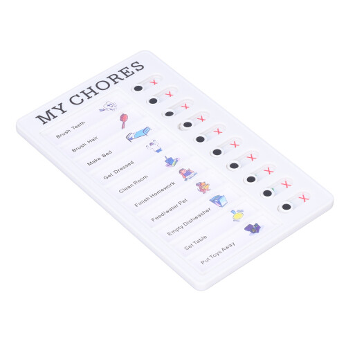 Aufgabenplan Memoboard mit Schieberegler MY CHORES