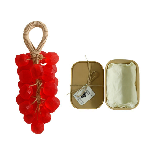 (Rose Gemstone) Handmade Grapes Cluster Shaped Soaps,Grape Soap on a Rope,Cold Process Bath Soap