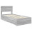 VidaXL vidaXL Bed Frame with Drawer Grey Sonoma 90 x 190 cm Engineered Wood 4
