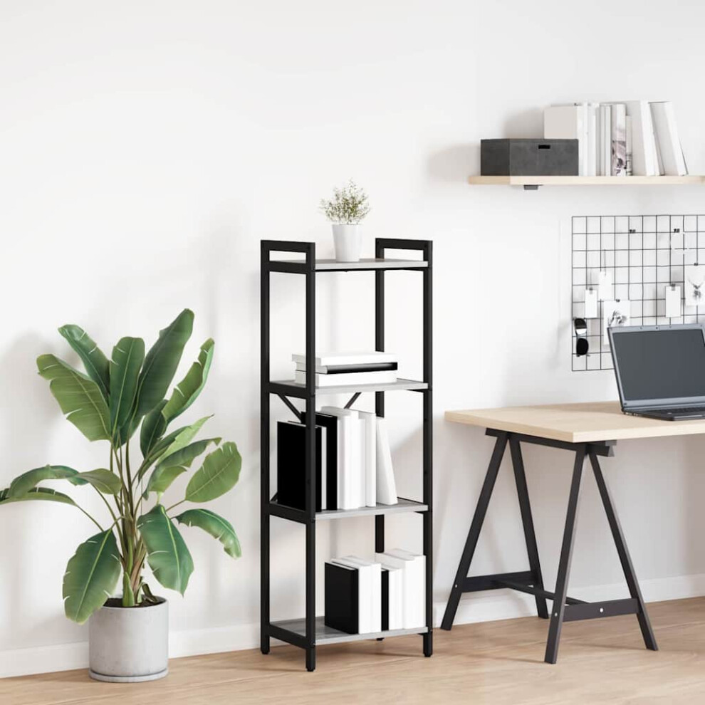 Vidaxl Bookshelf Grey Sonoma 40 X 30 X 119 Cm Engineered Wood