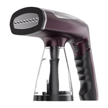 Portable Garment Steamer, Foldable Handheld Steam Iron with Adjustable Steam, Dry & Wet Ironing Function, Travel Wrinkle Remover, Dark Purple