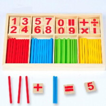 Educational games, Wooden Montessori children's numbers math learning counting toy
