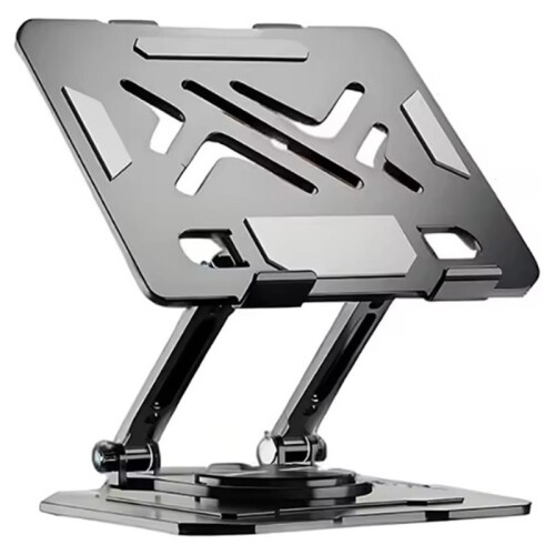 360 Rotation Tablet Stand for Tablet Computer, Adjustable Foldable Tablet Holder,Aluminum Phone Stand Black