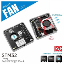 Moduł Wentylatora V1.1 Moduł Chłodzenia dla Systemu M5Stack, Moduł Wentylatora V1.1, Mikrokontroler STM32 Protokół I2C