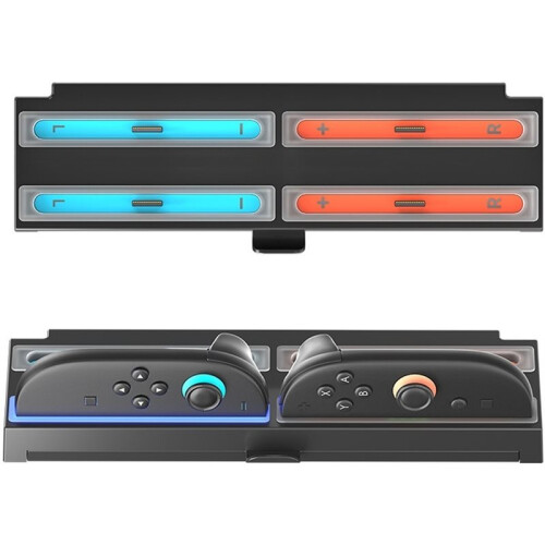Wall-Mount Charging Dock for  2 Console and Joy-Cons, Featuring Game Cartridge Storage. 2