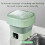 Portable Washing Machine,Folding  Washing Machine Sterilization Drying Washing Machine for Clothes EU Plug Green 8