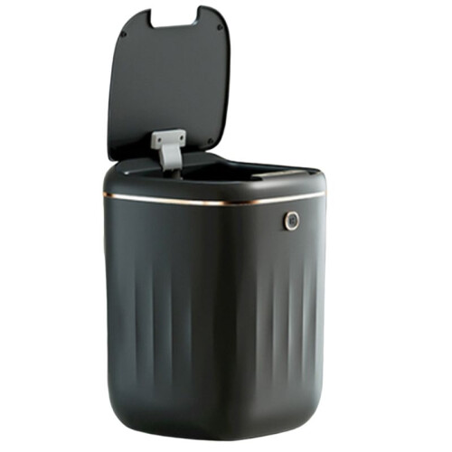 20L  Trash Can Automatic Waterproof Electric Waste Kitchen Bathroom Toilet Automatic Sensor Garbage Can-Black 1