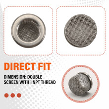 2 PièCes 181072 Filtre D'EntréE 1 Pouce Filetage NPT Double éCran pour 695 795 1095 1595 3900 5900 PulvéRisateur de Peinture Sans Air Remplacer