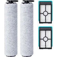 Replacement brush roll and HEPA filter for Bissell CrossWave HF2/3845N/3831 Corded Stick Vacuum Cleaner, 2 rolls