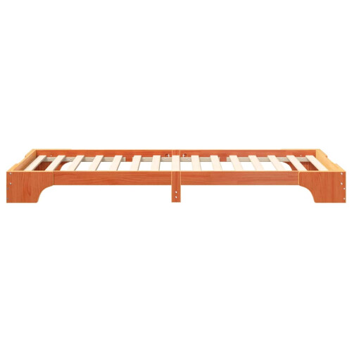 VidaXL vidaXL Bed Frame Brown 80 x 210 cm Solid Pine Wood 1