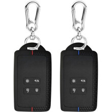 2-Piece Card Holder Set for Renault, Card Case for Renault, Keyring for Renault Compatible with Clio Megane Koleos Kadjar