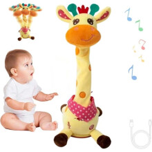 Musical Giraffe – Sing, Dance, and Repeat Your Lyrics. Dancing Giraffe Plush Toy. Light-Up Musical Giraffes with 10 Songs