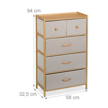Comò di stoccaggio con 5 cassetti elegante sala da pranzo 94 x 58 x 32,5