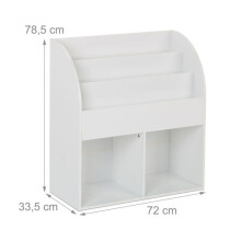Biblioteca infantil com armazenamento prático para livros e brinquedos 90 x 30 x 90 cm em madeira
