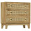 Commodes - HELLOSHOP26 - Commode 3 tiroirs - cannage rotin - anti-basculement - 80x35x76 cm 1