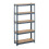 Zware etagère - HELLOSHOP26 - 5 verstelbare niveaus - Staal &amp; MDF - Montage zonder schroeven - 120x40x180 cm 1