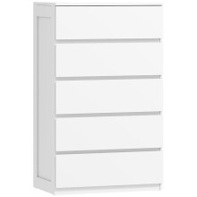 Comò di stoccaggio 5 cassetti 60 x 39 x 100 cm senza maniglie cassetti spaziosi