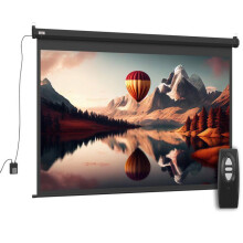 Schermo di proiezione motorizzato - HELLOSHOP26 - 100 pollici (4:3) - Telecomando incluso - Tela oscurante - 203152 cm