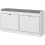 Banco de sapatos com assento acolchoado 106 x 24 x 52,5 cm compacto com duas gavetas basculantes 1
