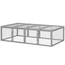 Gaiola para coelhos exterior interior 181 x 100 x 48 cm ventilação otimizada fácil de