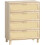 Commode - HELLOSHOP26 - 80x40x103 cm - 4 lades - Rieten fronten - Kantelbeveiliging 1