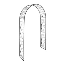 Arco decorativo per rose vintage da giardino 200 x 100 x 200 cm supporto per piante rampicanti