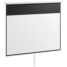 Schermo di proiezione - HELLOSHOP26 - 120 pollici 16:9 - Superficie opaca a 3 strati oscurante - Bordo nero 3 cm - Fissaggio a muro/soffitto