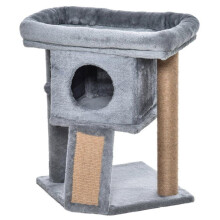 Albero per gatti - HELLOSHOP26 - 40x40x57 cm - Compatto - Casetta privata - Tappeto graffiato in juta
