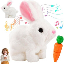 Interactive Rabbit, Interactive Rabbit Toy, 2025 New Easter Gifts for Children, Jumping Rabbit, Soft Rabbit, Small Walking Rabbit
