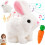 Interactive Rabbit, Interactive Rabbit Toy, 2025 New Easter Gifts for Children, Jumping Rabbit, Soft Rabbit, Small Walking Rabbit 1