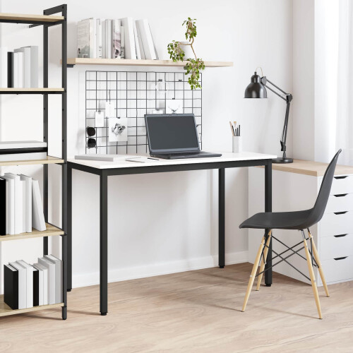 VidaXL vidaXL Dining Table White 110 x 55 x 75 cm Solid Pine Wood 1
