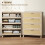Commode - HELLOSHOP26 - 80x40x103 cm - 4 lades - Rieten fronten - Kantelbeveiliging 4
